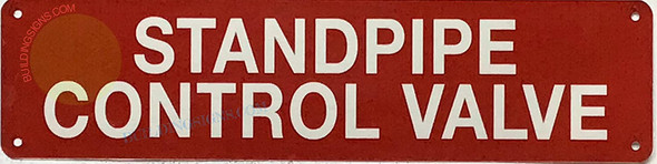 STANDPIPE CONTROL VALVE Signage