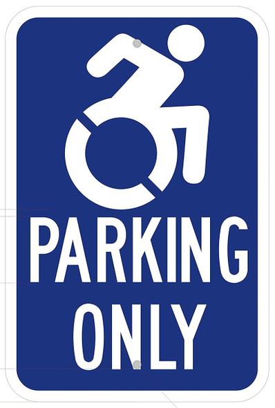 Handicap"Parking ONLY" Sign Blue
