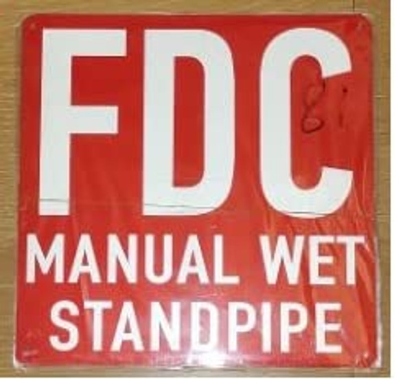 FDC Manual Wet Standpipe Sign