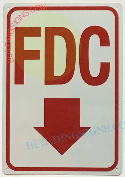 FDC Sign - FDC Arrow Down Sign