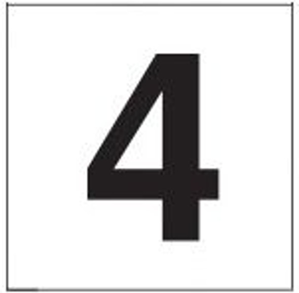 PHOTOLUMINESCENT DOOR NUMBER 4 SIGN HEAVY DUTY / GLOW IN THE DARK "DOOR NUMBER FOUR" SIGN HEAVY DUTY