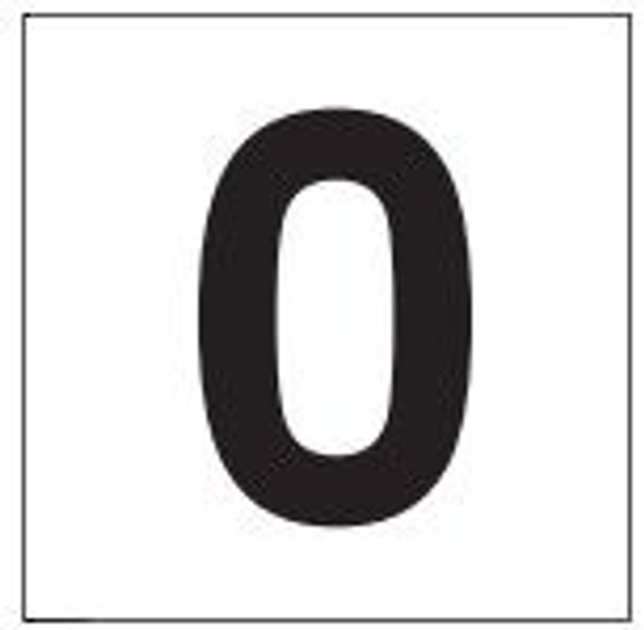 PHOTOLUMINESCENT DOOR NUMBER 0 SIGN HEAVY DUTY / GLOW IN THE DARK "DOOR NUMBER ZERO" SIGN HEAVY DUTY