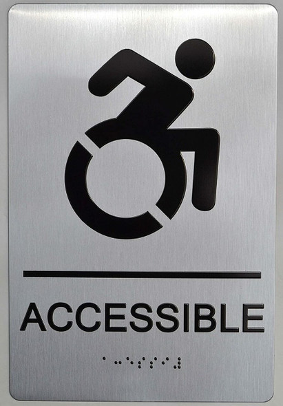 NYC Accessible Sign -Tactile Signs ADA-Compliant Sign.  -Tactile Signs The Sensation line Ada sign