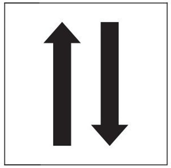 PHOTOLUMINESCENT 1 UP 1 DOWN ARROWS SIGN HEAVY DUTY / GLOW IN THE DARK "ONE UPWARDS ONE DOWNWARDS ARROWS" SIGN HEAVY DUTY