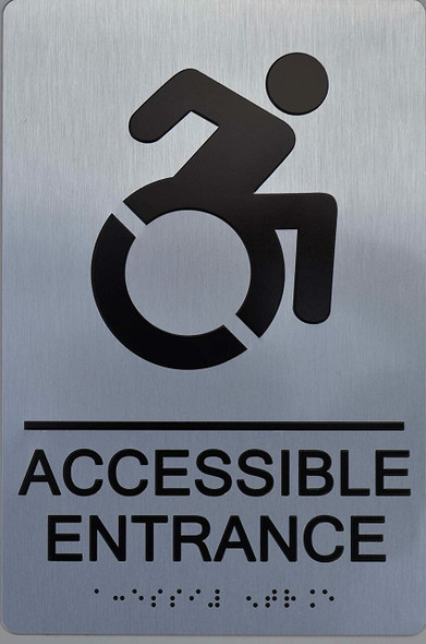 NYC Accessible Entrance ADA-Sign -Tactile Signs The Sensation line Ada sign