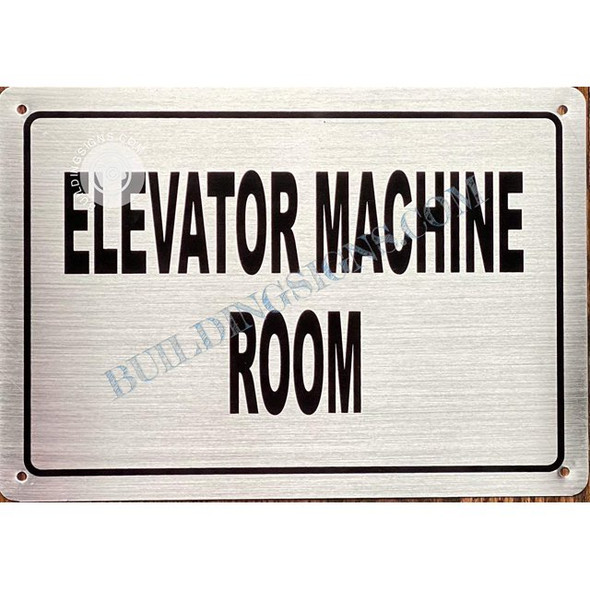 ELEVATOR MACHINE ROOM SIGN - NAPOLI ARGENTO LINE