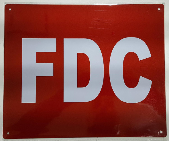 3 PACK -FDC SIGN FIRE DEPARTMENT CONNECTION SIGN