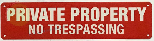 4 PACK-PRIVATE PROPERTY NO TRESPASSING Signage, Fire Safety Signage