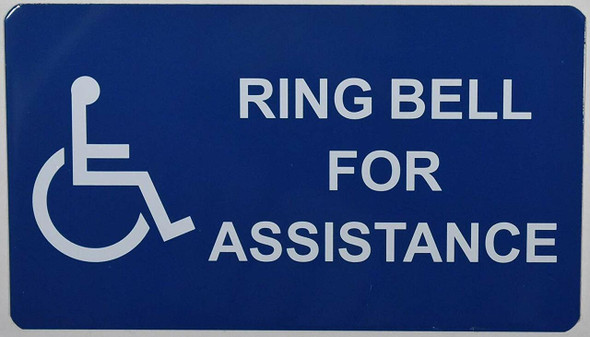 Please Ring Bell for Assistance Signs Tactile Signs  Ada sign