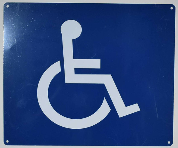 ADA-Wheelchair Accessible Guide Sign -The Pour Tous Blue LINE -Tactile Signs  Ada sign