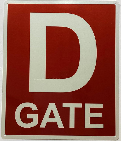 Gate D Sign
