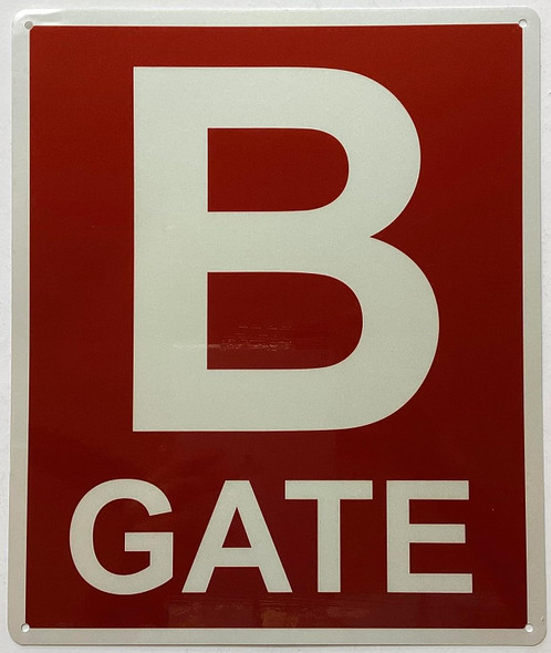 Gate B Sign