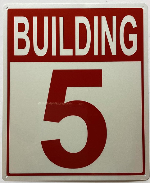 Building Number 5 Sign: Building - 5 sign