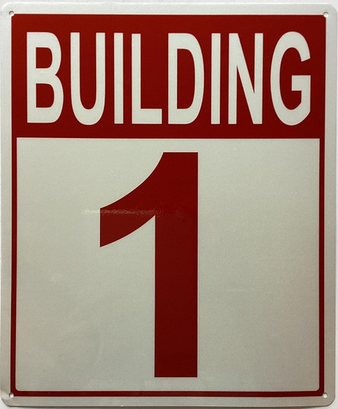 Building Number 1 Sign: Building - 1 sign