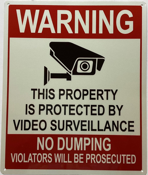 Warning This Property Is Protected By Video Surveillance Violators Sign