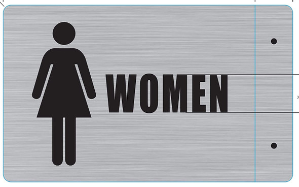 WOMEN RESTROOM PROJECTION Signage- WOMEN RESTROOM 3D Signage -ESPECTADORA LINE