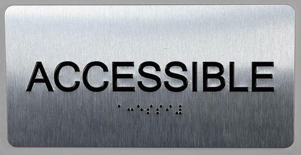 ACCESSIBLE Sign -Tactile Touch Braille Sign - The Sensation line -Tactile Signs Ada sign