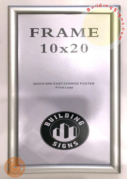 SILVER Poster Frame 10x20 Inches, snap frame, Outdoor Poster Display Unit