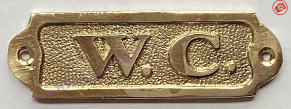 BRASS W.C. DOOR  Signage