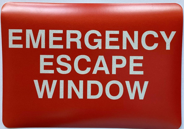 Signage  EMERGENCY ESCAPE WINDOW Decal/STICKER