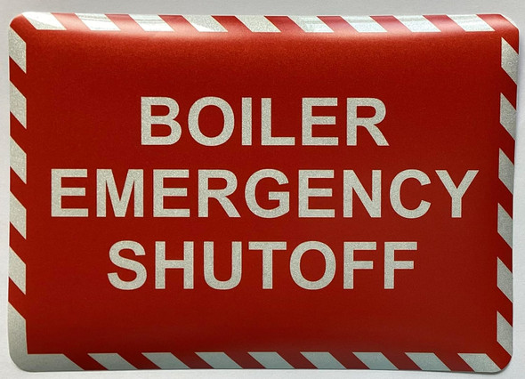 BOILER EMERGENCY SHUT-OFF Decal/STICKER
