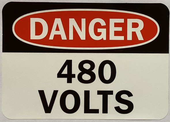 DANGER 480 VOLTS STICKER/DECAL