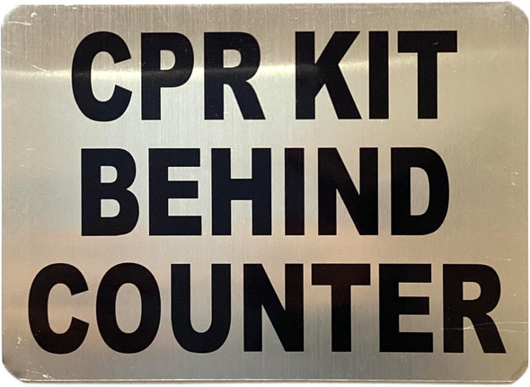 Signage  CPR KIT BEHIND COUNTER  - NYC resturant