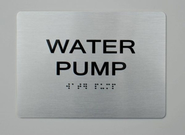 WATER PUMP  Braille sign -Tactile Signs  The sensation line  Braille sign