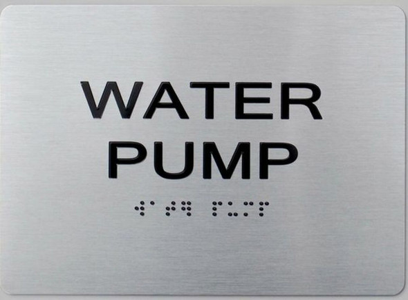 WATER PUMP ADA Sign -Tactile Signs  The sensation line Ada sign