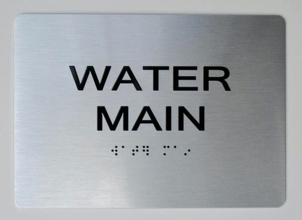 WATER MAIN ADA Sign -Tactile Signs  The sensation line Ada sign
