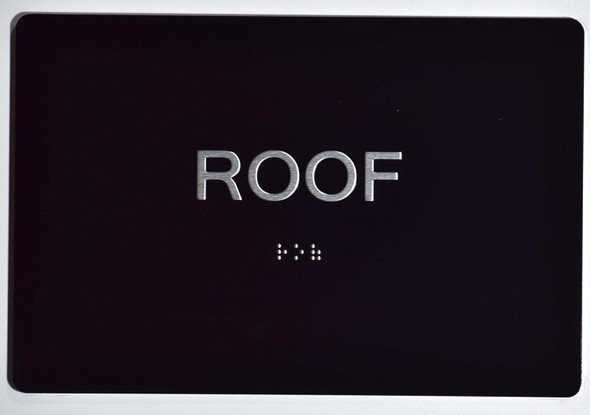 Signage  Black Floor number  -Tactile Graphics Grade 2 Braille Text with raised letters