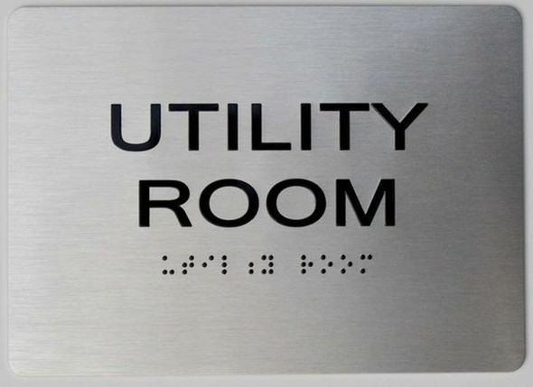 UTILITY ROOM  Braille sign -Tactile Signs  The sensation line  Braille sign