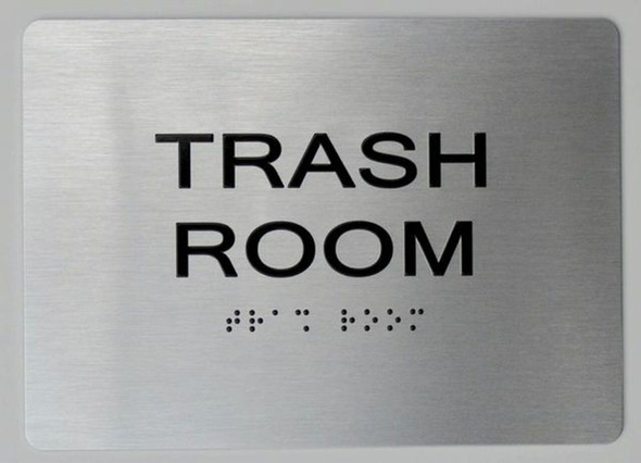 TRASH ROOM Sign ADA Sign -Tactile Signs  The sensation line Ada sign