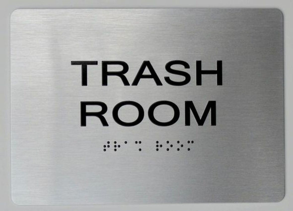 TRASH ROOM Sign  Braille sign -Tactile Signs  The sensation line  Braille sign