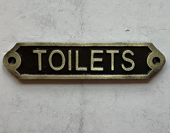 Signage  Cast Aluminium TOILET  - restroom