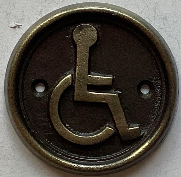 Wheelchair accessible symbol-CAST aluminum