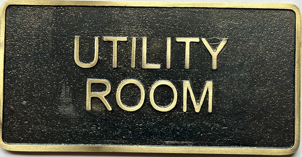 Signage  Cast Aluminium Utility room