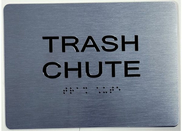 TRASH CHUTE ADA Sign -Tactile Signs  The sensation line Ada sign