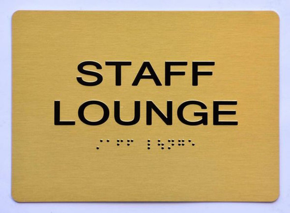 STAFF LOUNGE Sign ADA-Tactile Signs   Braille sign