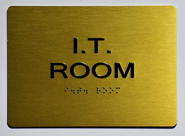 IT ROOM Sign -Tactile Signs Tactile Signs    Braille sign