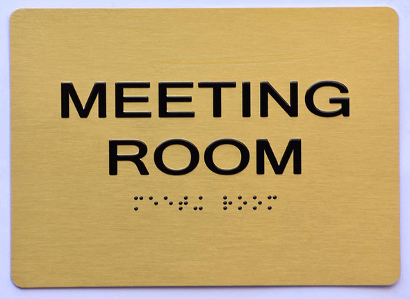 MEETING ROOM Sign -Tactile Signs Tactile Signs   Braille sign