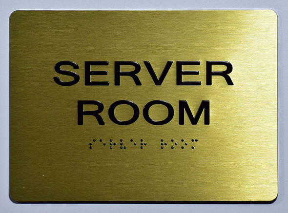 Server Room SIGN Tactile Signs  Ada sign