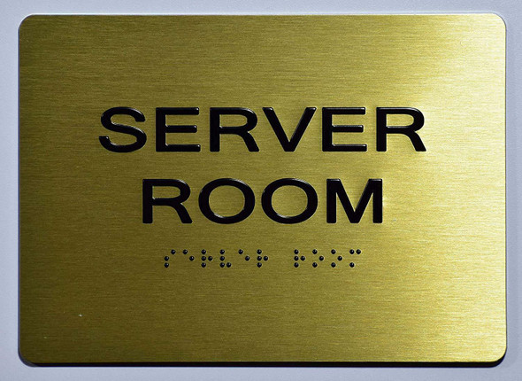 Server Room SIGN Tactile Signs   Braille sign