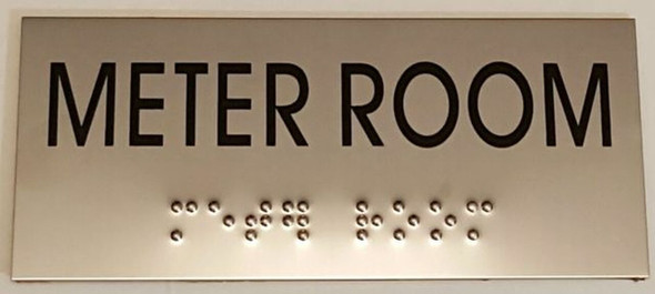 METER ROOM Sign -Tactile Signs    Braille sign