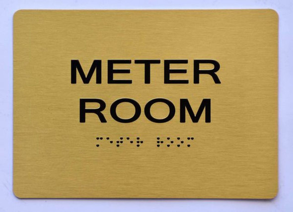 Meter Room SIGN Tactile Signs  Ada sign