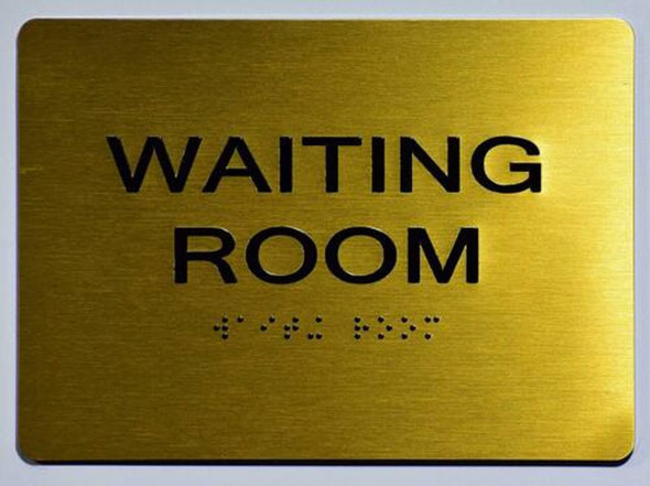 WAITING ROOM Sign -Tactile Signs    Braille sign