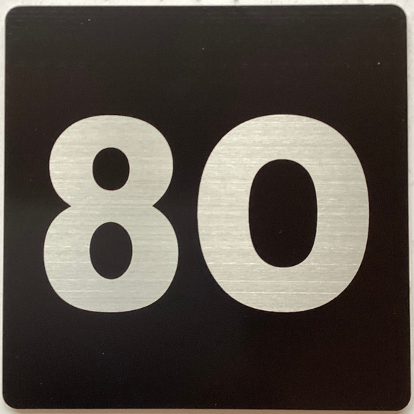 Apartment number 8O sign
