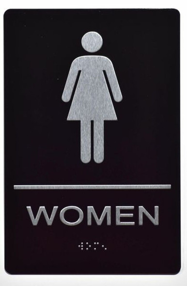 WOMEN Restroom Sign Tactile Signs Ada sign