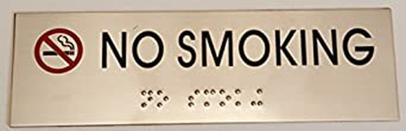 NO SMOKING Sign -Tactile Signs    Braille sign