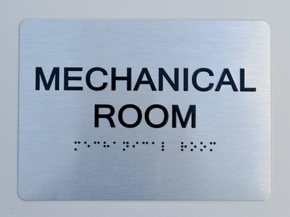 Mechanical Room ADA Sign -Tactile Signs  The sensation line Ada sign
